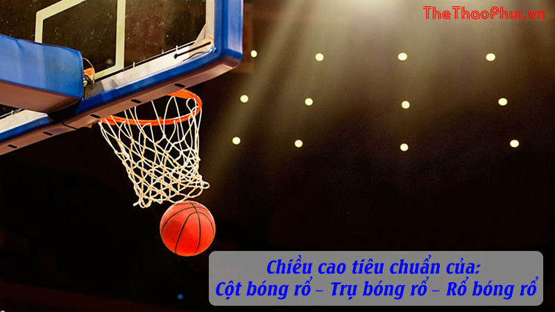 Chiều cao tiêu chuẩn của: Cột bóng rổ – Trụ bóng rổ – Rổ bóng rổ