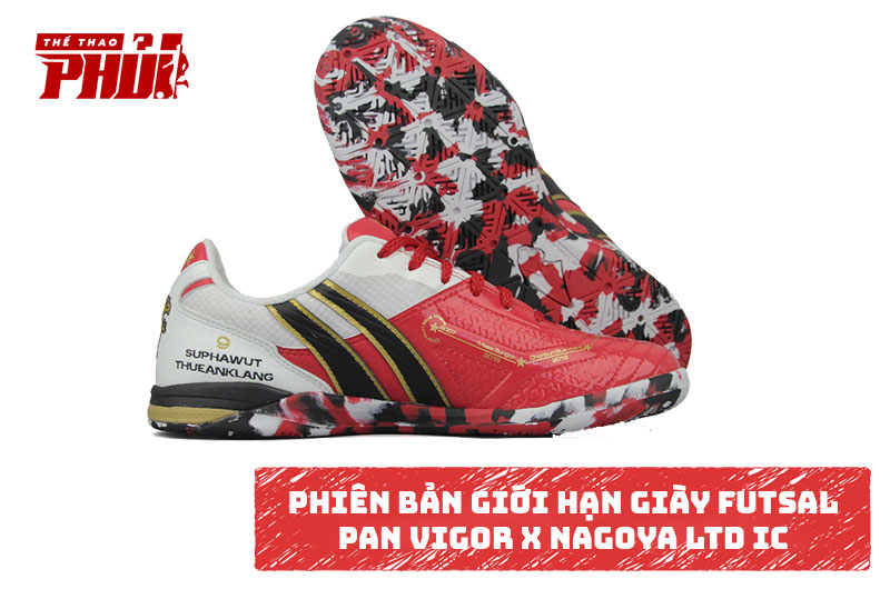 Phiên bản giới hạn giày Futsal Pan Vigor X Nagoya LTD IC – Signature của Pivo số 1 Thái Lan
